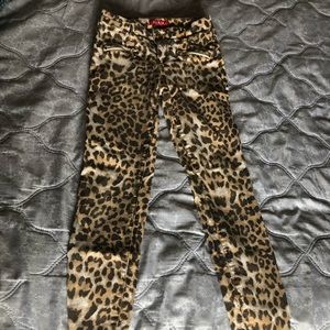 Guess leopard print jeans